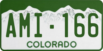 CO license plate AMI166