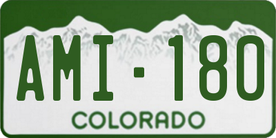 CO license plate AMI180