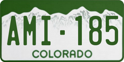 CO license plate AMI185