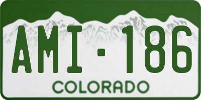 CO license plate AMI186