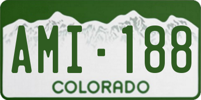 CO license plate AMI188