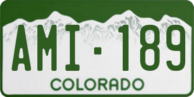 CO license plate AMI189