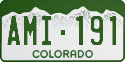 CO license plate AMI191
