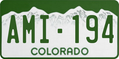 CO license plate AMI194