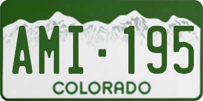 CO license plate AMI195