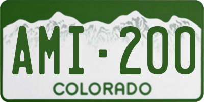 CO license plate AMI200