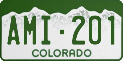 CO license plate AMI201