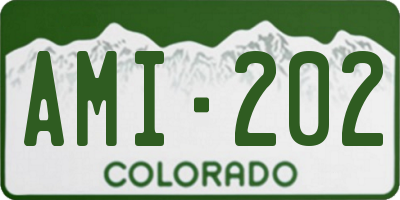 CO license plate AMI202
