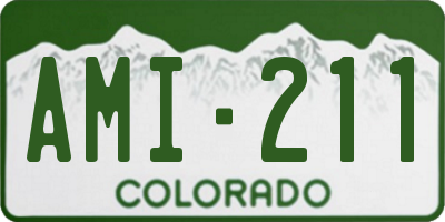 CO license plate AMI211