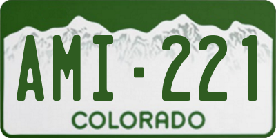 CO license plate AMI221