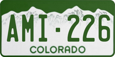 CO license plate AMI226