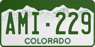 CO license plate AMI229