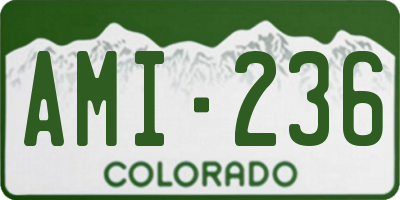 CO license plate AMI236