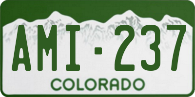 CO license plate AMI237