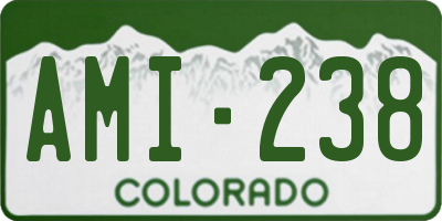 CO license plate AMI238