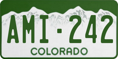 CO license plate AMI242