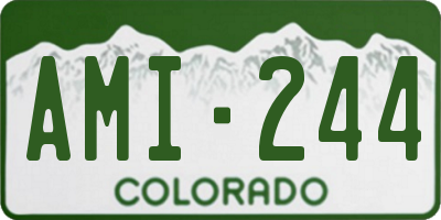 CO license plate AMI244