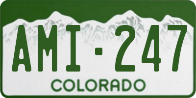 CO license plate AMI247