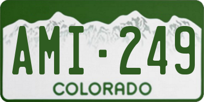 CO license plate AMI249