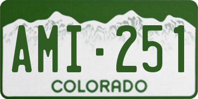 CO license plate AMI251