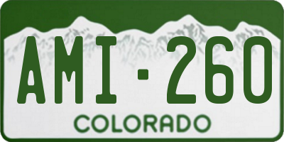 CO license plate AMI260