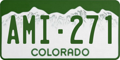 CO license plate AMI271