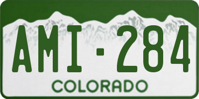 CO license plate AMI284
