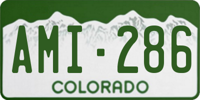 CO license plate AMI286