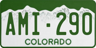 CO license plate AMI290