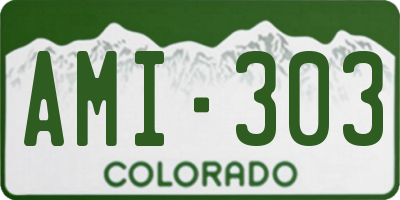CO license plate AMI303