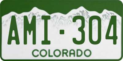 CO license plate AMI304