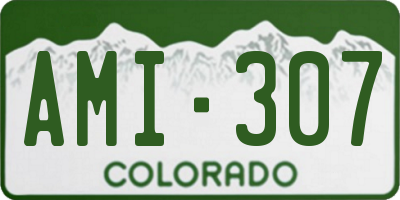 CO license plate AMI307