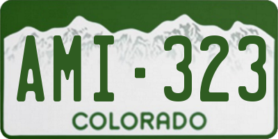 CO license plate AMI323