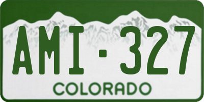 CO license plate AMI327