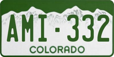 CO license plate AMI332
