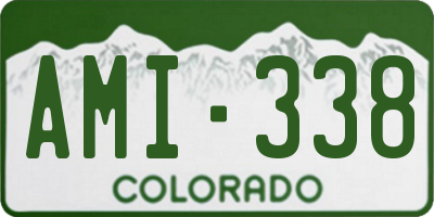CO license plate AMI338