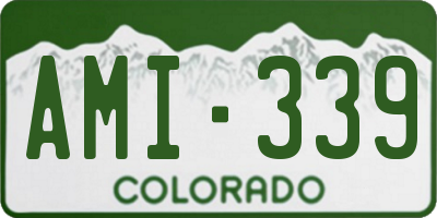 CO license plate AMI339