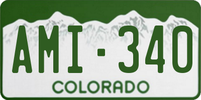 CO license plate AMI340