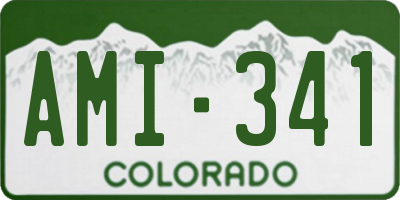 CO license plate AMI341