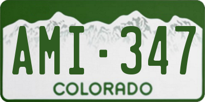 CO license plate AMI347