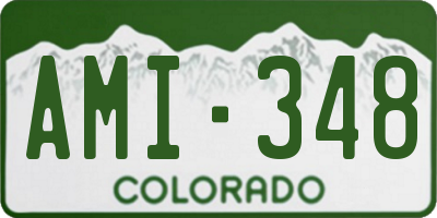 CO license plate AMI348