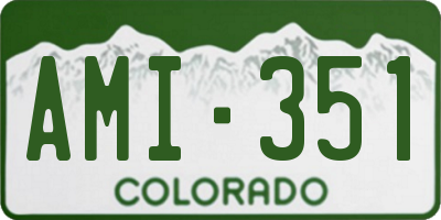 CO license plate AMI351
