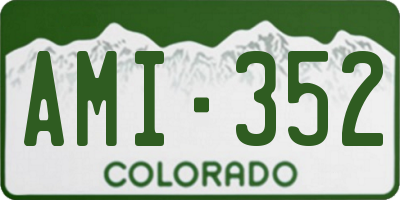 CO license plate AMI352