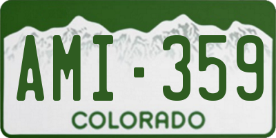 CO license plate AMI359