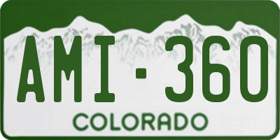 CO license plate AMI360