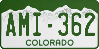 CO license plate AMI362
