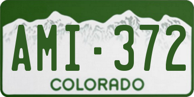 CO license plate AMI372
