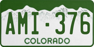 CO license plate AMI376