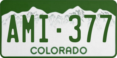 CO license plate AMI377