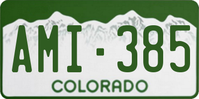 CO license plate AMI385